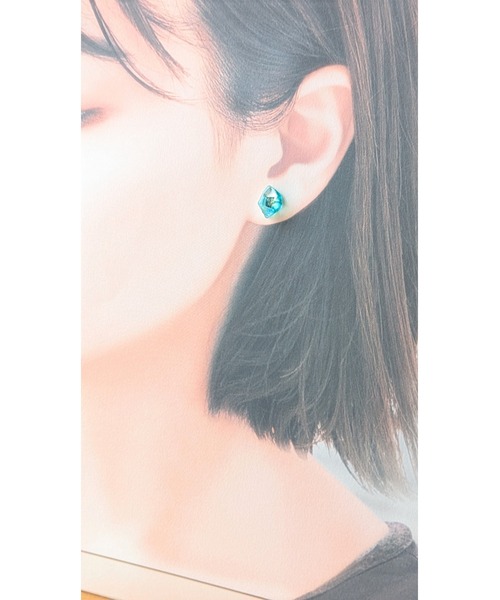tone(トーン)の「【sawa】ガラスの粒ピアス(MA)(ピアス(両耳用)・レディース・ターコイズブルー/ブルー・FREE)」の13枚目の写真