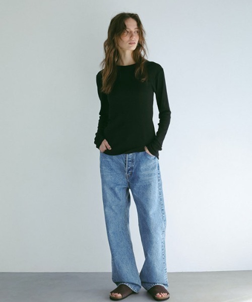 ETRE TOKYO（エトレトウキョウ）の「DEPENDREシアーロンTee（Tシャツ/カットソー・レディース・グレー/アイボリー/ブラック/ホワイト・FREE）」の8枚目の写真