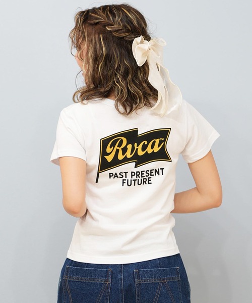 tシャツ RVCA/ルーカ Tシャツ バックプリント  ショート丈BF04C-206 レディース RVCA/ルーカ Tシャツ バックプリント ショート丈BF04C-206（T