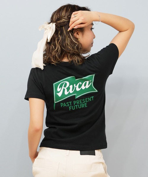 tシャツ RVCA/ルーカ Tシャツ バックプリント  ショート丈BF04C-206 レディース RVCA/ルーカ Tシャツ バックプリント ショート丈BF04C-206（T