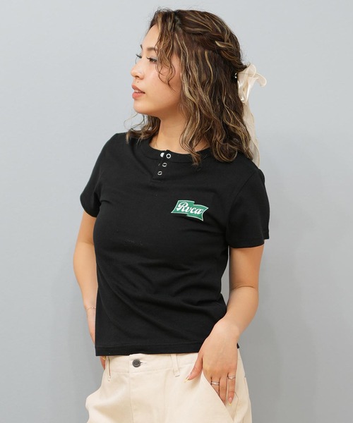 RVCA/ルーカ Tシャツ バックプリント ショート丈BF04C-206（T