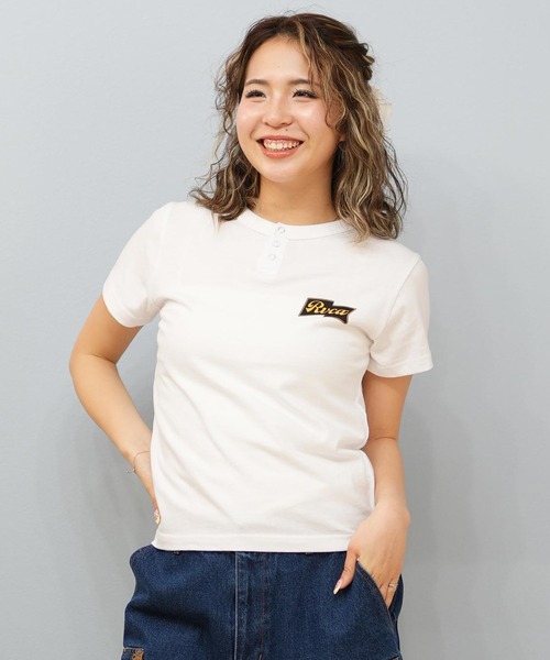 tシャツ RVCA/ルーカ Tシャツ バックプリント  ショート丈BF04C-206 レディース RVCA/ルーカ Tシャツ バックプリント ショート丈BF04C-206（T