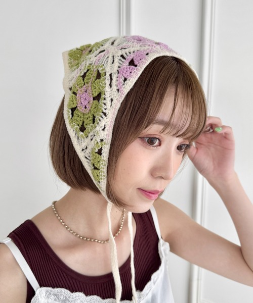 SOLLON.（ソルロン）の「アソートかぎ編みフラワーバブーシュカ（その他ヘアアクセサリー・レディース・その他1/その他2/その他3/その他4/その他5/その他6・FREE）」の18枚目の写真