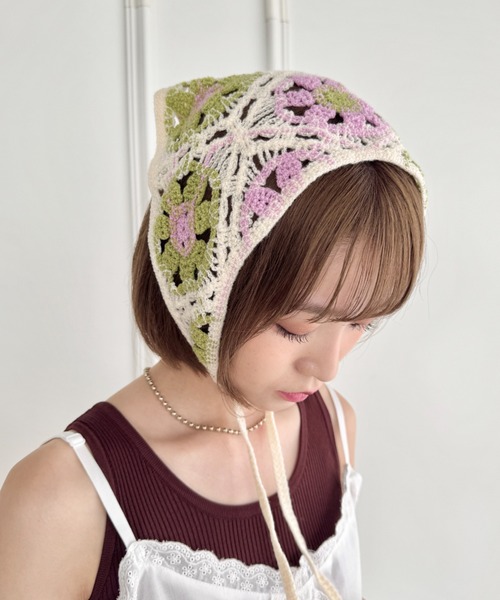 SOLLON.（ソルロン）の「アソートかぎ編みフラワーバブーシュカ（その他ヘアアクセサリー・レディース・その他1/その他2/その他3/その他4/その他5/その他6・FREE）」の19枚目の写真