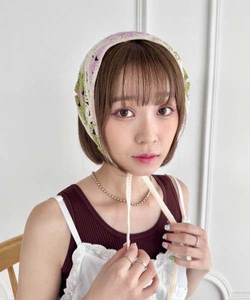 SOLLON.（ソルロン）の「アソートかぎ編みフラワーバブーシュカ（その他ヘアアクセサリー・レディース・その他1/その他2/その他3/その他4/その他5/その他6・FREE）」の21枚目の写真