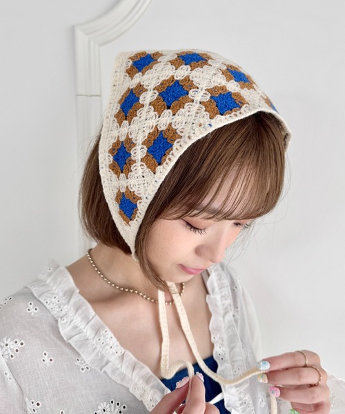 SOLLON.（ソルロン）の「アソートかぎ編みフラワーバブーシュカ（その他ヘアアクセサリー・レディース・その他1/その他2/その他3/その他4/その他5/その他6・FREE）」の10枚目の写真