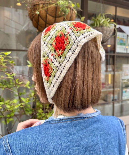 SOLLON.（ソルロン）の「アソートかぎ編みフラワーバブーシュカ（その他ヘアアクセサリー・レディース・その他1/その他2/その他3/その他4/その他5/その他6・FREE）」の11枚目の写真