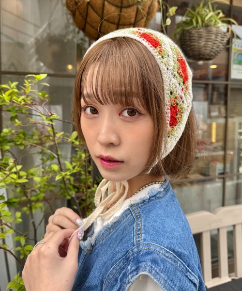 セール】アソートかぎ編みフラワーバブーシュカ（その他ヘア