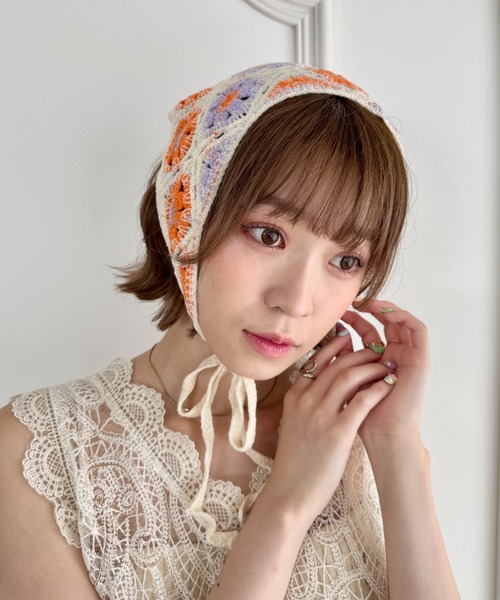 SOLLON.（ソルロン）の「アソートかぎ編みフラワーバブーシュカ（その他ヘアアクセサリー・レディース・その他1/その他2/その他3/その他4/その他5/その他6・FREE）」の16枚目の写真