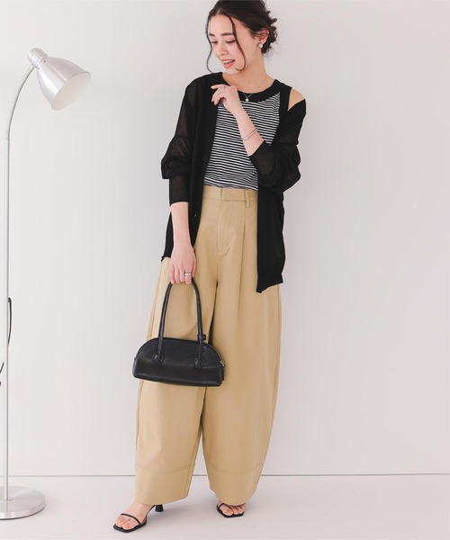 titivate(ティティベイト)の「ツータックバレルパンツ(その他パンツ・レディース・ダークブラウン/ベージュ/アイボリー・SP/S/M/L)」の15枚目の写真