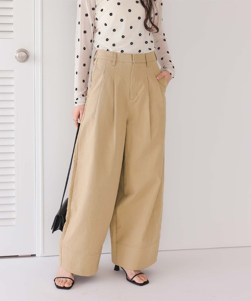 titivate(ティティベイト)の「ツータックバレルパンツ(その他パンツ・レディース・ダークブラウン/ベージュ/アイボリー・SP/S/M/L)」の19枚目の写真
