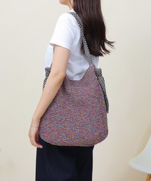 Bermosa（ベルモサ）の「ラメ糸 テープハンドル かごバッグ トートバッグ（かごバッグ）」