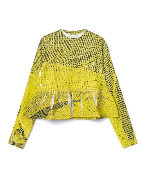 NON TOKYO(ノントーキョー)の「NON TOKYO/ノントーキョー/DIRECT PRINT RIB GATHER C/S(Tシャツ/カットソー・レディース・B/A/C・FREE)」の3枚目の写真