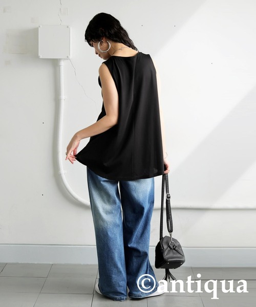 antiqua（アンティカ）の「接触冷感タンクトップ（タンクトップ・レディース・ライム/グリーン系その他/ホワイト/ブラック/ブルー・C/V）」の18枚目の写真