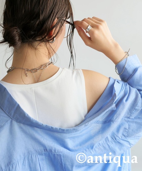 antiqua（アンティカ）の「接触冷感タンクトップ（タンクトップ・レディース・ライム/グリーン系その他/ホワイト/ブラック/ブルー・C/V）」の16枚目の写真