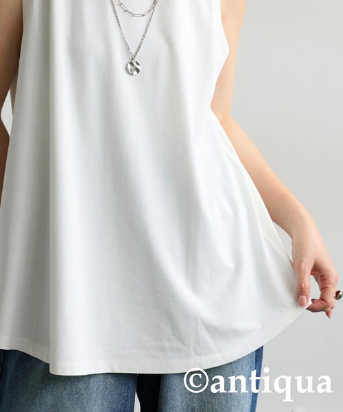 antiqua（アンティカ）の「接触冷感タンクトップ（タンクトップ・レディース・ライム/グリーン系その他/ホワイト/ブラック/ブルー・C/V）」の10枚目の写真