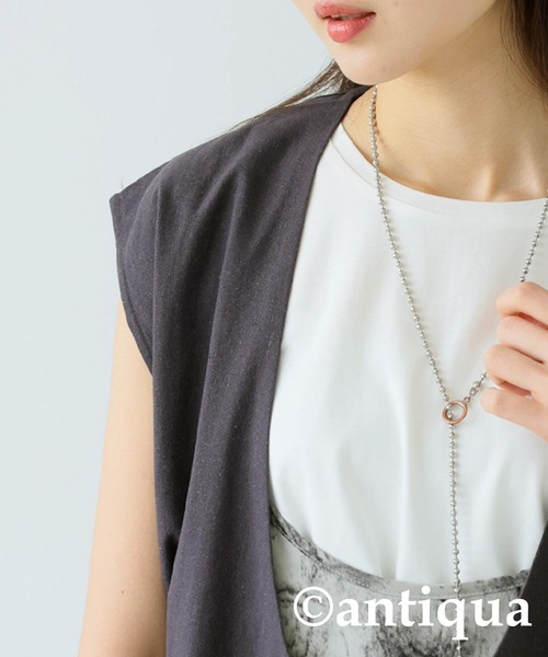 antiqua（アンティカ）の「接触冷感タンクトップ（タンクトップ・レディース・ライム/グリーン系その他/ホワイト/ブラック/ブルー・C/V）」の11枚目の写真