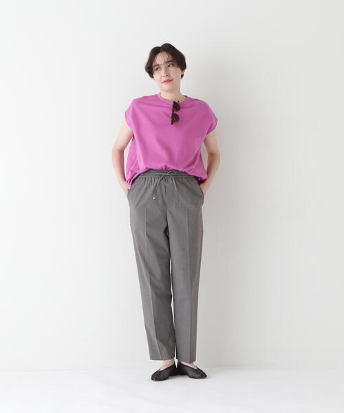human woman(ヒューマンウーマン)の「◆ポプリンストレッチドローストリングテーパードパンツ(その他パンツ・レディース・グレー/ブルー・SMALL/MEDIUM)」の9枚目の写真