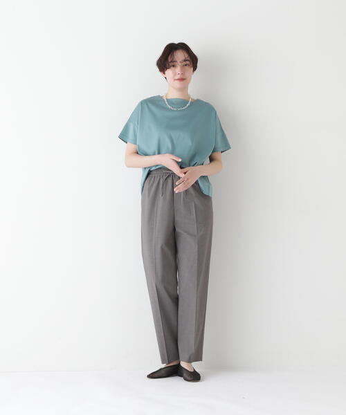 human woman(ヒューマンウーマン)の「◆ポプリンストレッチドローストリングテーパードパンツ(その他パンツ・レディース・グレー/ブルー・SMALL/MEDIUM)」の11枚目の写真