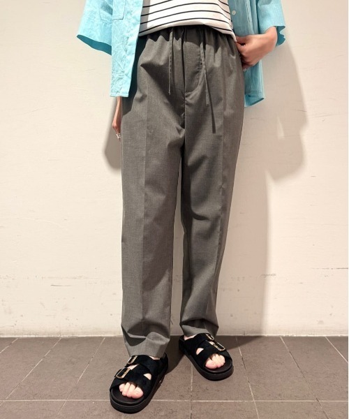 human woman(ヒューマンウーマン)の「◆ポプリンストレッチドローストリングテーパードパンツ(その他パンツ・レディース・グレー/ブルー・SMALL/MEDIUM)」の7枚目の写真