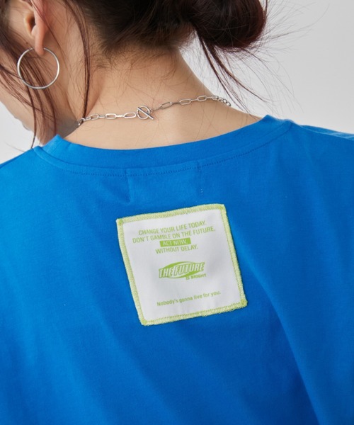 Auntie Rosa Holiday（アンティローザホリデー）の「オーバーサイズノースリ（Tシャツ/カットソー・レディース・ブラック/ピンク/ブルー/ナチュラル/オフホワイト・FREE）」の10枚目の写真