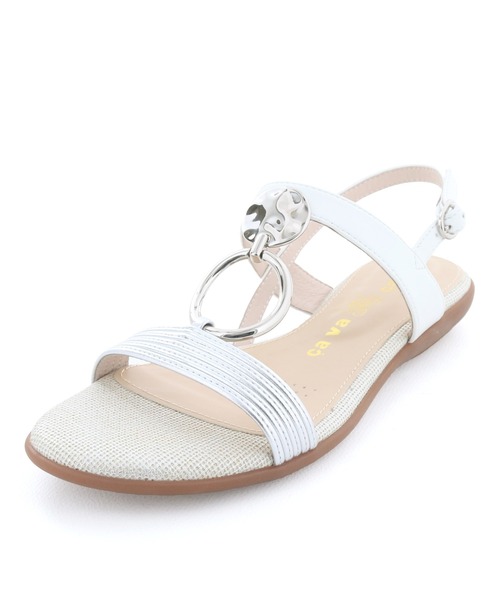 cava cava（サヴァサヴァ）の「メタルリングサンダル　7420197（サンダル・レディース・オフホワイト/ブラック/オレンジ/ライトグリーン・S/M/L/LL）」の5枚目の写真