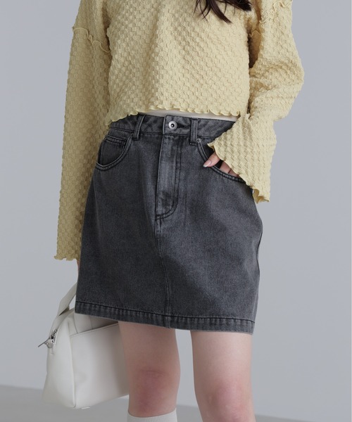 LOW CLASSIC::デニムスカート:M[RESALE] デニムスカート LOW CLASSIC(ロウ クラシック) デニム・ジーパン