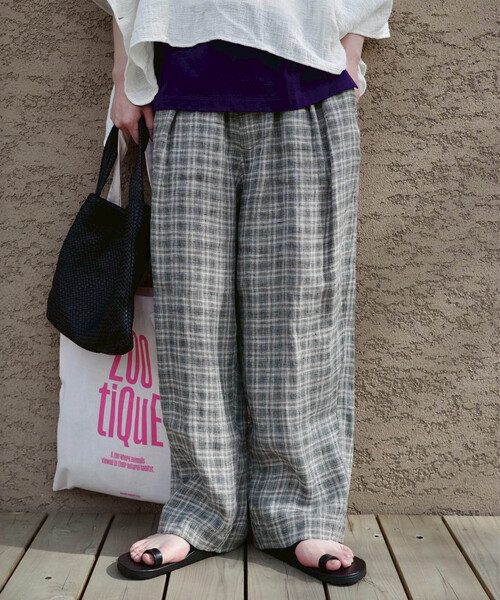コットンリネン　パンツ　ジャーナルスタンダードラックス　CLUEL コットンリネンドット イージーパンツ（その他パンツ）｜journal