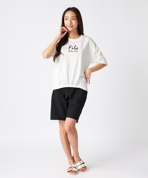 FILA(フィラ)の「【FILA/フィラ】Tシャツ付き水着4点セット/水陸両用オーバーサイズラッシュガードTシャツ・ミッドレングスパンツ付きタンキニ(水着)(水着・レディース・ホワイト/ブラック/ネイビー・SMALL/MEDIUM/LARGE/X-LARGE)」の20枚目の写真