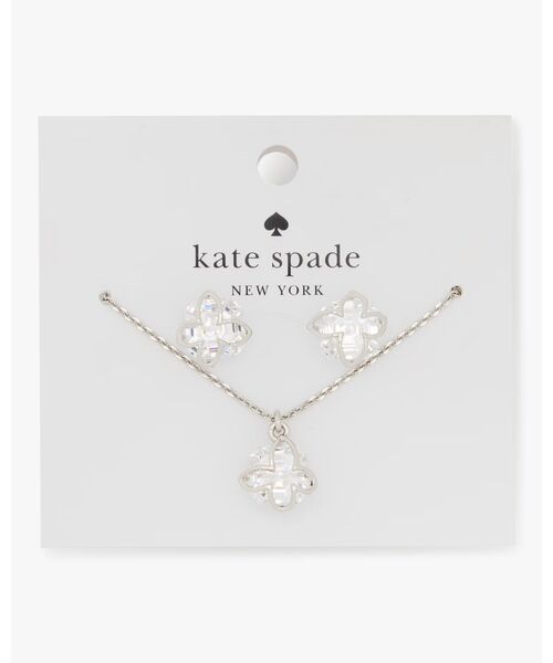 kate spade new york(ケイトスペード ニューヨーク)の「サムシング スパークリー バタフライ ペンダント アンド ピアス セット(ピアス(両耳用)・レディース・ベージュ・ONESIZE)」の1枚目の写真