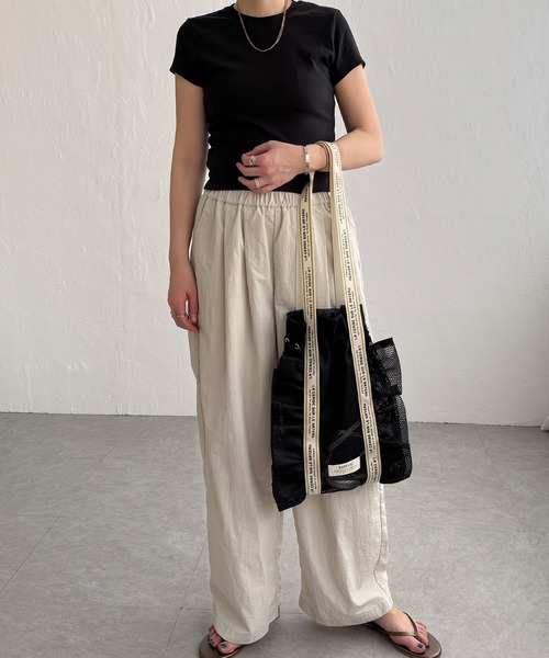 LBC（エルビーシー）の「メッシュフリルトートバッグ（ショルダーバッグ・レディース・グレー/ブラック・FREE）」の13枚目の写真