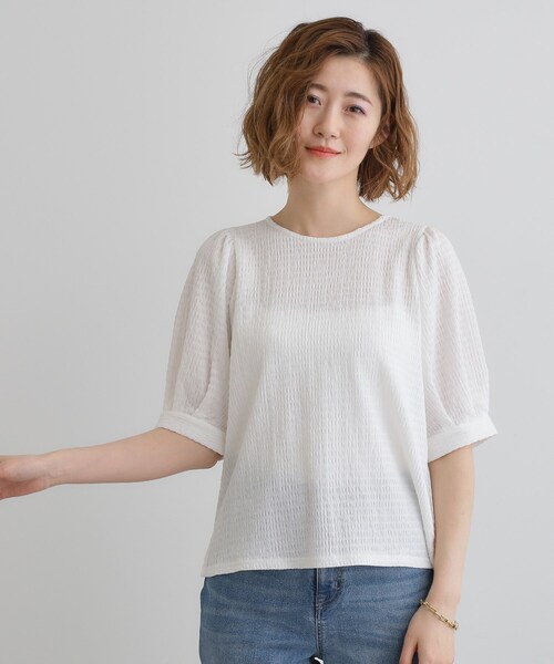 grove(グローブ)の「1枚でお洒落に決まるレースビスチェ×ブラウスSET(シャツ/ブラウス・レディース・アイボリー/スミクロ/ブルー/オレンジ・02/03/01)」の8枚目の写真