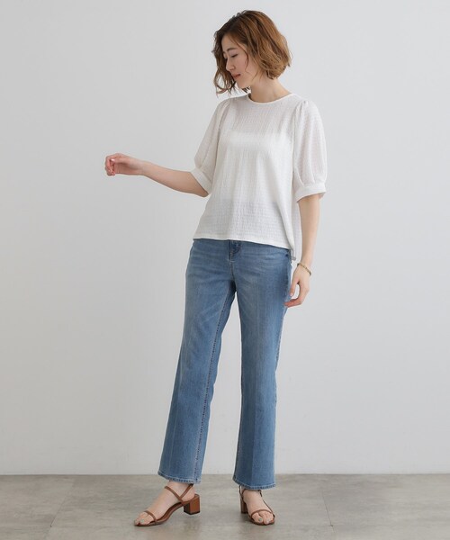 grove(グローブ)の「1枚でお洒落に決まるレースビスチェ×ブラウスSET(シャツ/ブラウス・レディース・アイボリー/スミクロ/ブルー/オレンジ・02/03/01)」の10枚目の写真