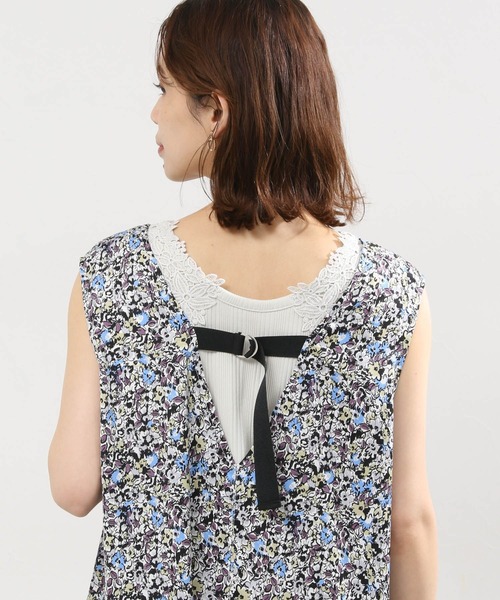 studio CLIP（スタディオクリップ）の「ランダムテレコレースタンク[プラスサイズあり]（タンクトップ・レディース・ブラック/ライトグレー/グリーン/オフホワイト・MEDIUM/LARGE/X-LARGE/XX-LARGE/XXX-LARGE）」の13枚目の写真