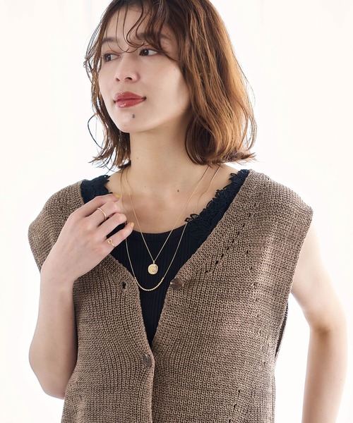 studio CLIP（スタディオクリップ）の「ランダムテレコレースタンク[プラスサイズあり]（タンクトップ・レディース・ブラック/ライトグレー/グリーン/オフホワイト・MEDIUM/LARGE/X-LARGE/XX-LARGE/XXX-LARGE）」の16枚目の写真