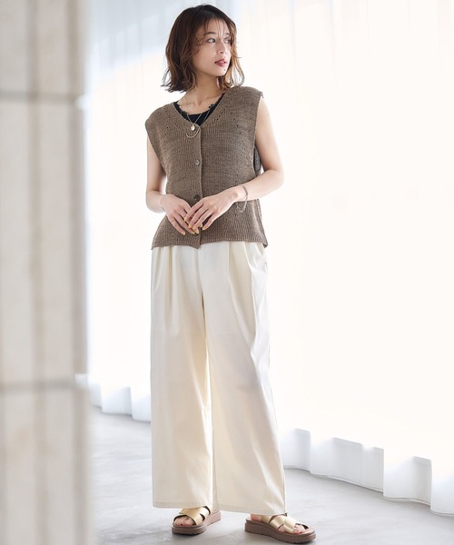 studio CLIP（スタディオクリップ）の「ランダムテレコレースタンク[プラスサイズあり]（タンクトップ・レディース・ブラック/ライトグレー/グリーン/オフホワイト・MEDIUM/LARGE/X-LARGE/XX-LARGE/XXX-LARGE）」の18枚目の写真