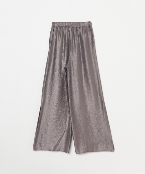 HELIOPOLE(エリオポール)の「SATIN SLIT EASY PANTS(その他パンツ・レディース・アイボリー/ダークブラウン・36/38)」の4枚目の写真