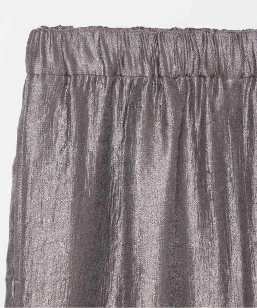 HELIOPOLE(エリオポール)の「SATIN SLIT EASY PANTS(その他パンツ・レディース・アイボリー/ダークブラウン・36/38)」の6枚目の写真