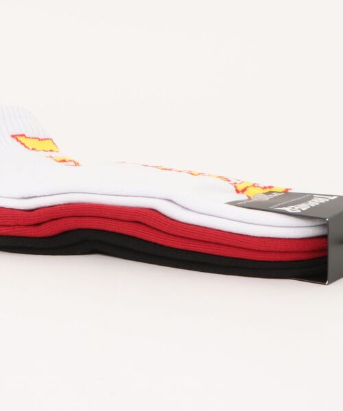 THRASHER（スラッシャー）の「【THRASHER】スラッシャー MAG LOGO SOCKS 3PACK SOCKS 靴下 ソックス 3足セット TH-SX225（ソックス/靴下・メンズ・ブラック/マルチ・FREE）」の4枚目の写真