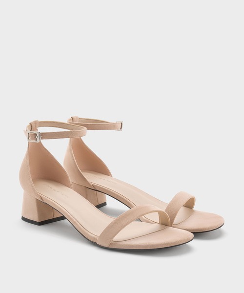【ALDO】レザー Serenya 安定ブロックヒール ストラップサンダル レザー アンクルストラップブロックヒールサンダル - ゴールド