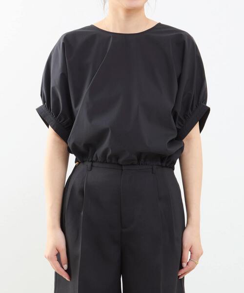 ファブリックプリントコンビプルオーバー ファブリックコンビギャザープルオーバー（Tシャツ/カットソー