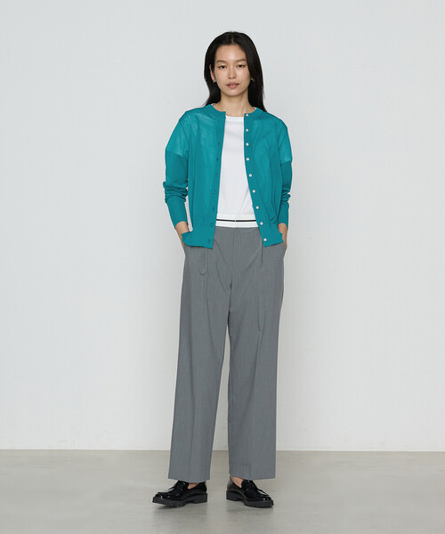 COMME CA（コムサ）の「綿アセテート カーディガン（カーディガン/ボレロ・レディース・ブラック/ライトグレー/グリーン・9号/11号）」の12枚目の写真