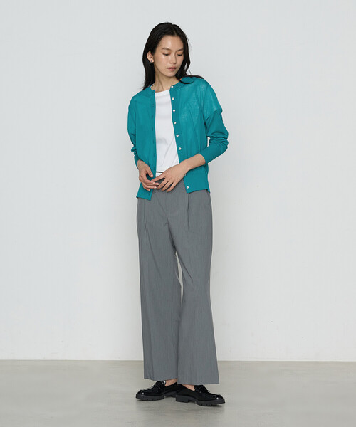 COMME CA（コムサ）の「綿アセテート カーディガン（カーディガン/ボレロ・レディース・ブラック/ライトグレー/グリーン・9号/11号）」の13枚目の写真