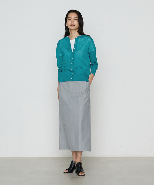 COMME CA（コムサ）の「綿アセテート カーディガン（カーディガン/ボレロ・レディース・ブラック/ライトグレー/グリーン・9号/11号）」の14枚目の写真