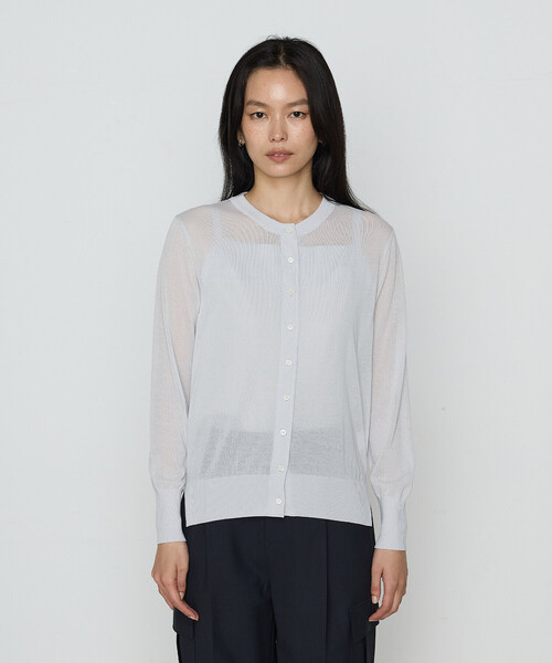 COMME CA（コムサ）の「綿アセテート カーディガン（カーディガン/ボレロ・レディース・ブラック/ライトグレー/グリーン・9号/11号）」の16枚目の写真