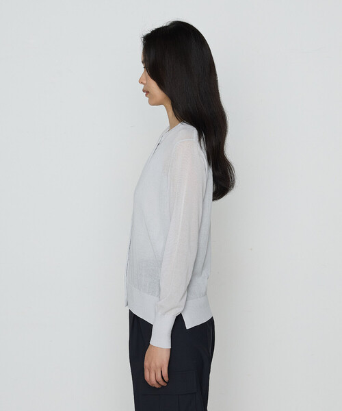 COMME CA（コムサ）の「綿アセテート カーディガン（カーディガン/ボレロ・レディース・ブラック/ライトグレー/グリーン・9号/11号）」の17枚目の写真