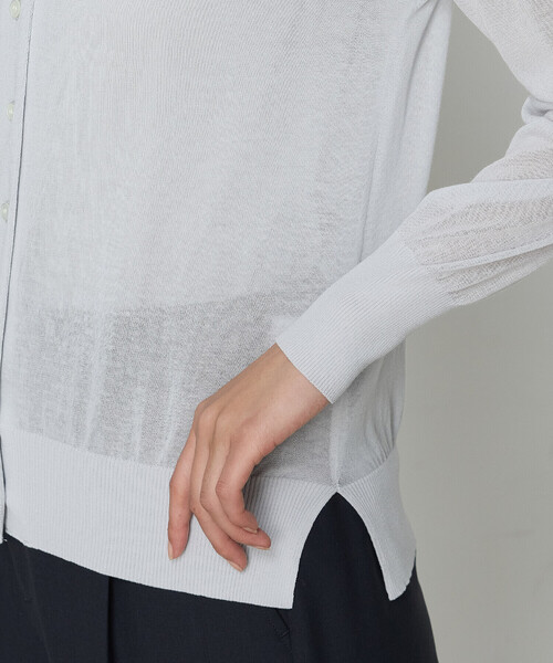 COMME CA（コムサ）の「綿アセテート カーディガン（カーディガン/ボレロ・レディース・ブラック/ライトグレー/グリーン・9号/11号）」の19枚目の写真