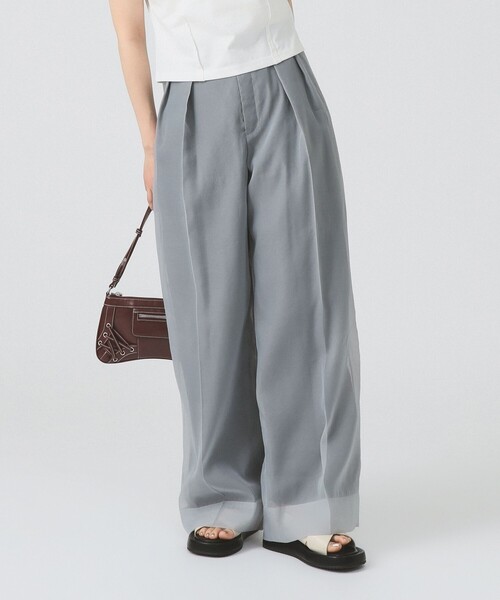 Ray BEAMS(レイビームス)の「シアー レイヤード ワイド パンツ(その他パンツ・レディース・ブラック/ライトグレー・0/1)」の5枚目の写真