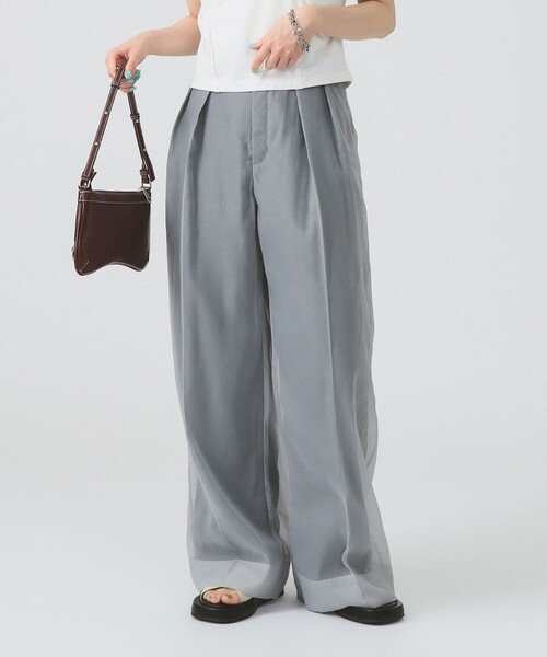 Ray BEAMS(レイビームス)の「シアー レイヤード ワイド パンツ(その他パンツ・レディース・ブラック/ライトグレー・0/1)」の6枚目の写真