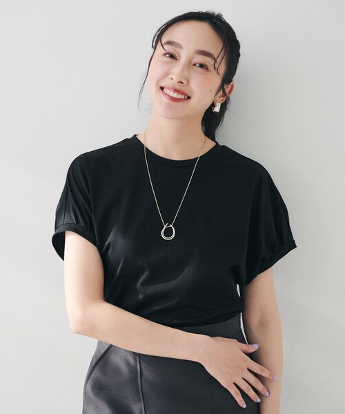 tシャツ 「体型カバー/洗える」スリーブミニタックプルオーバー レディース セール】【体型カバー/洗える】スリーブミニタックプルオーバー